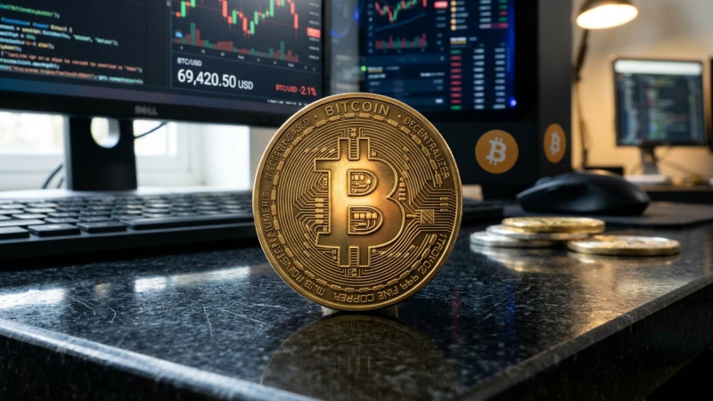Курс биткоина удерживает уровень 76 000 долларов после отката с августовского максимума